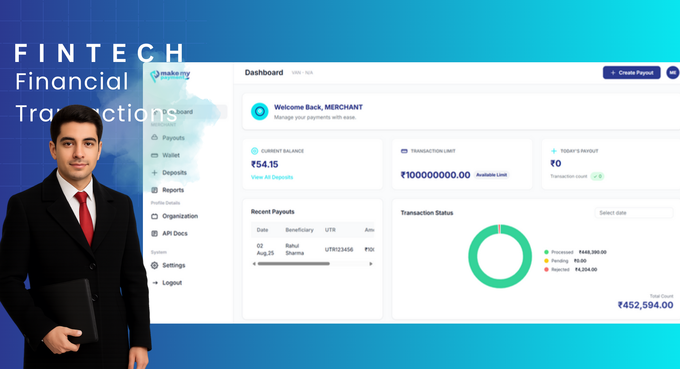MakeMyPayment Online Payment Dashboard